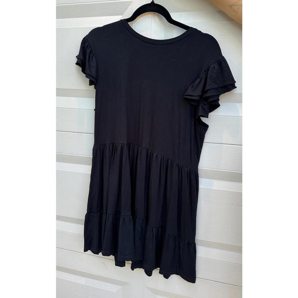 Lea & Viola Black Ruffled Dress - Size L